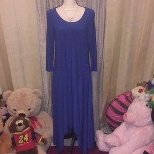 Elegant Hi-Low Asymmetrical Spandex Maxi Dress